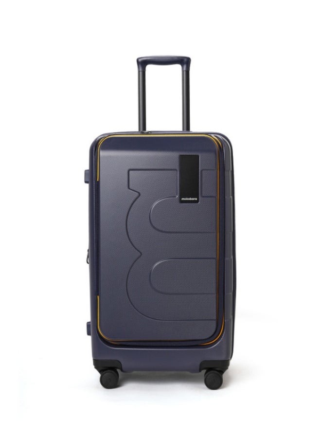 Mokobara MOKOBARA The Em Access Check-In Trunk Luggage Polycarbonate 8 Spinner Wheel Trolly Hardsided Suitcase With Built In Tsa Lock Travel Suitcase (Blue)  - Image 1