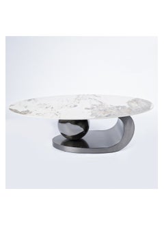 AWD Luxury Style Round Oval Coffee Table Combination in Marble Top, Stainless Steel Center Coffee Table, High End Living room Table, Houshold Home Decoration Centerpiece.  - Image 3