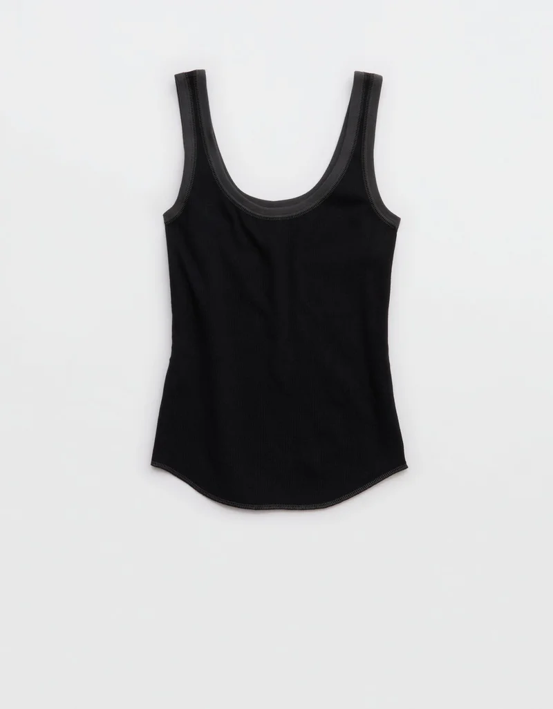 Aerie  Aerie Ribbed Scoop Neck Tank Top for Women | Best Price UAE