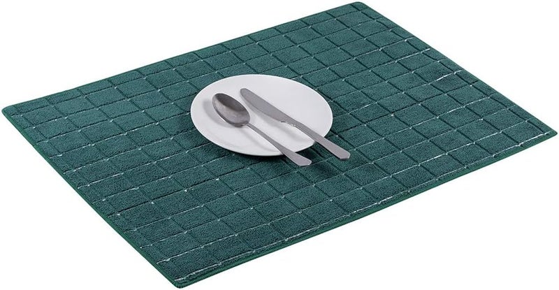 HYER KITCHEN Microfiber Dish Towels - Soft, Super Absorbent and Lint Free Kitchen Towels - 8 Pack (Lattice Designed Green Colors) - 26 x 18 Inch (Dark Green) - Image 5