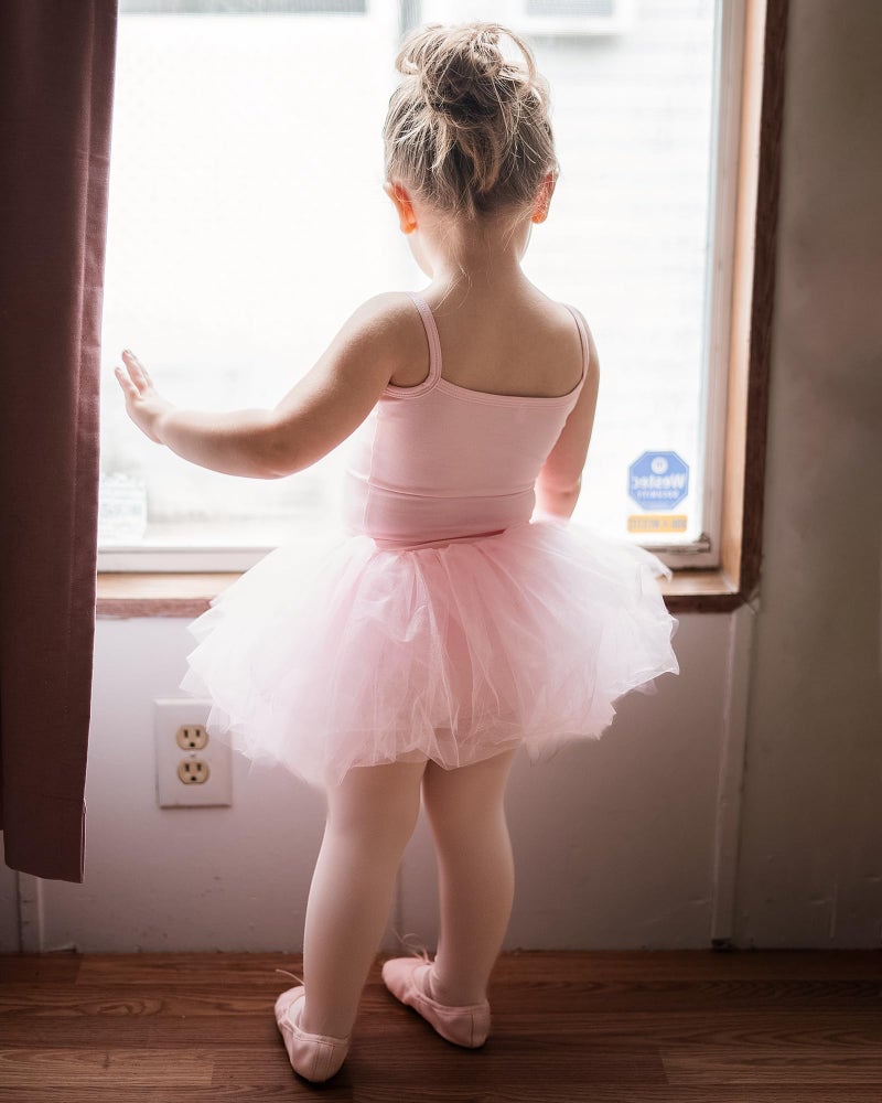 Stelle Toddler Ballet Leotards for Girls,Dance Leotard for Girls,Camisole Toddler Ballet Outfit with Tutu for Studio Outdoor Daily Wear, Pink 5-6 Years - Image 4