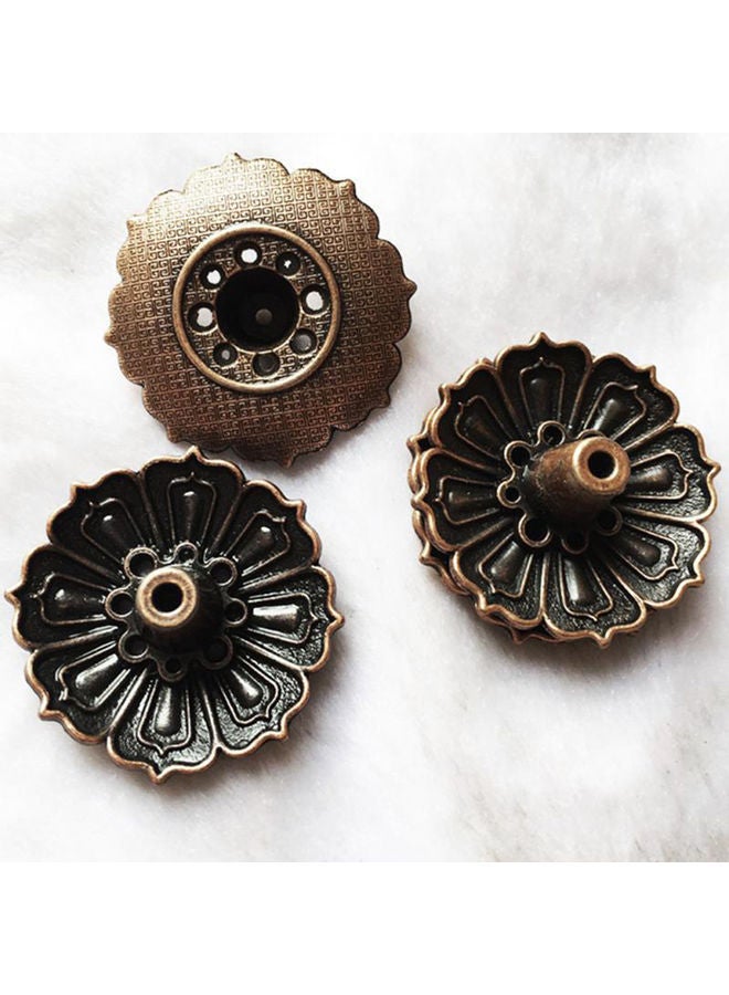 NIBEMINENT 9-Hole Lotus Flower Incense Holder Plate for Sticks Cone Decor Antique Bronze 20 x 10 20cm  - Image 5