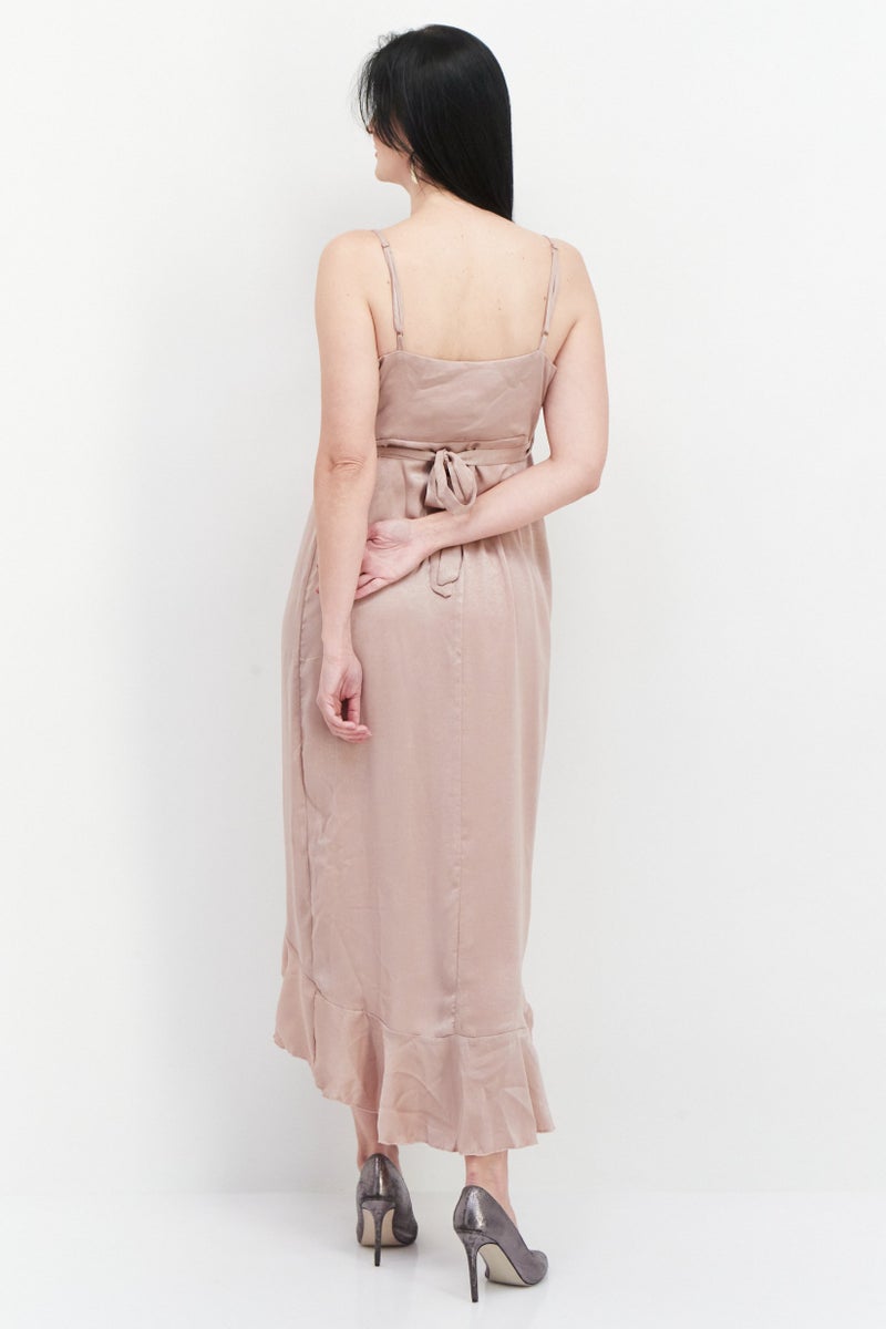 Blume فستان كاجوال ميدي برباط للنساء، وردي قديم - Image 2