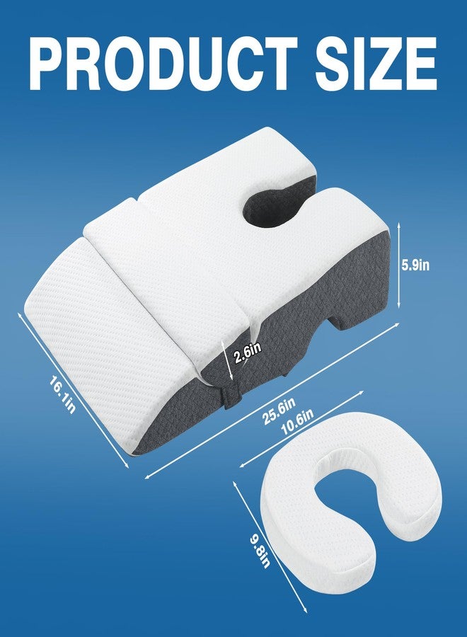 ROYALAY Face Down Pillow for Massage, Memory Foam Breast Pillow for Massage, Stomach Sleeping Pillow with Non-Slip Bottom for Eye Surgery Recovery, BBL, GERD - Image 3