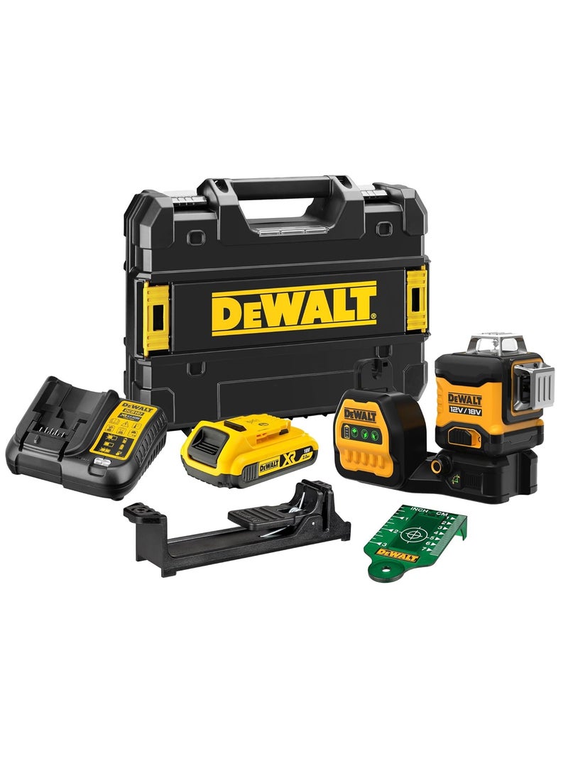 DEWALT DEWALT DCE089D1GQW Self Levelling x3 360 1080 Cross Line Laser 108V Green  - Image 1