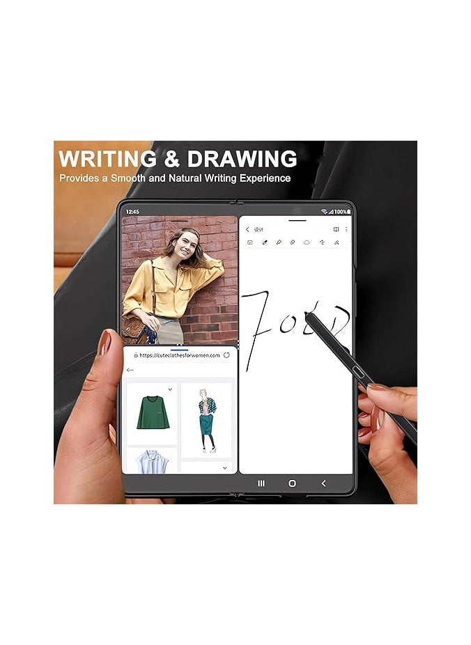 erorex Compatible for Samsung Galaxy Z Fold5 Slim S Pen，Slim 1.5mm Pen Tip, 4,096 Pressure Levels for Samsung Galaxy Z Fold 5 Phones Only (Black)  - Image 2