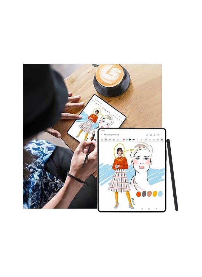 erorex Compatible for Samsung Galaxy Z Fold5 Slim S Pen，Slim 1.5mm Pen Tip, 4,096 Pressure Levels for Samsung Galaxy Z Fold 5 Phones Only (Black)  - Image 3