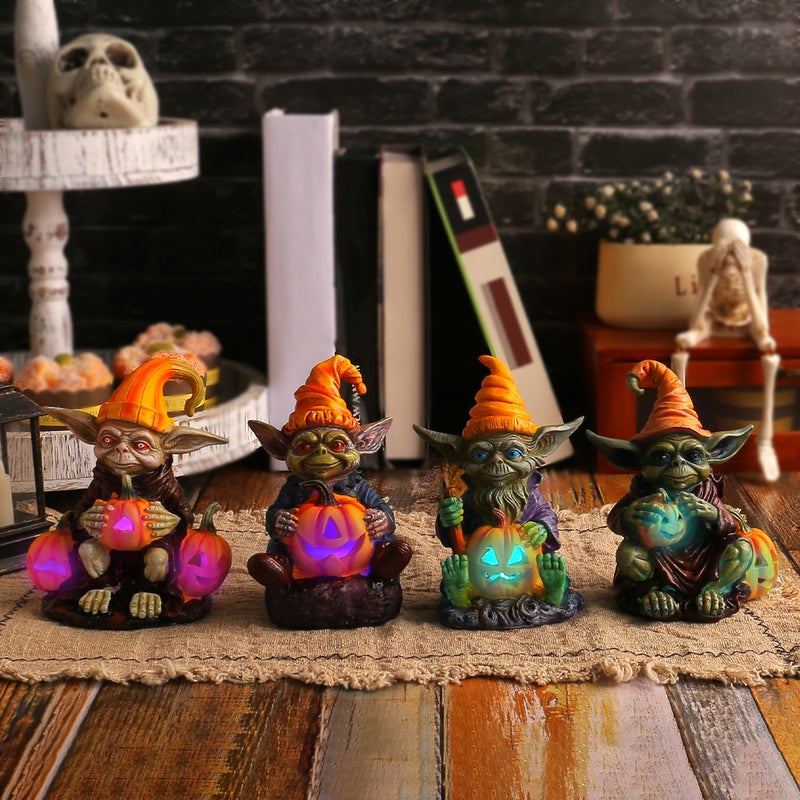 Halloween Pumpkin Light Elf Resin Decor CC3-30/C style - Image 5