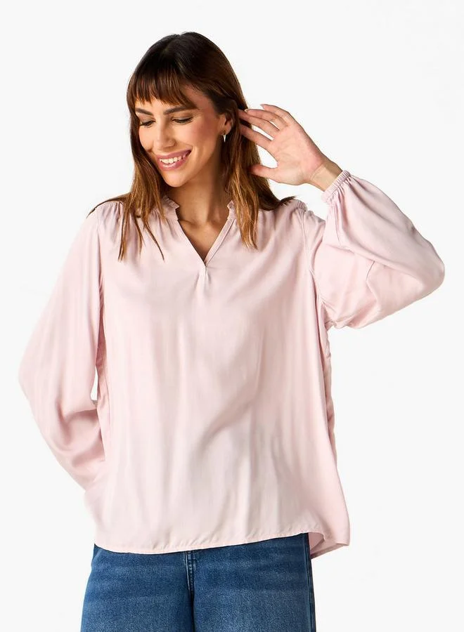 سبلاش فيڤ بلوزة ياقة ماندرين من الفيسكوز