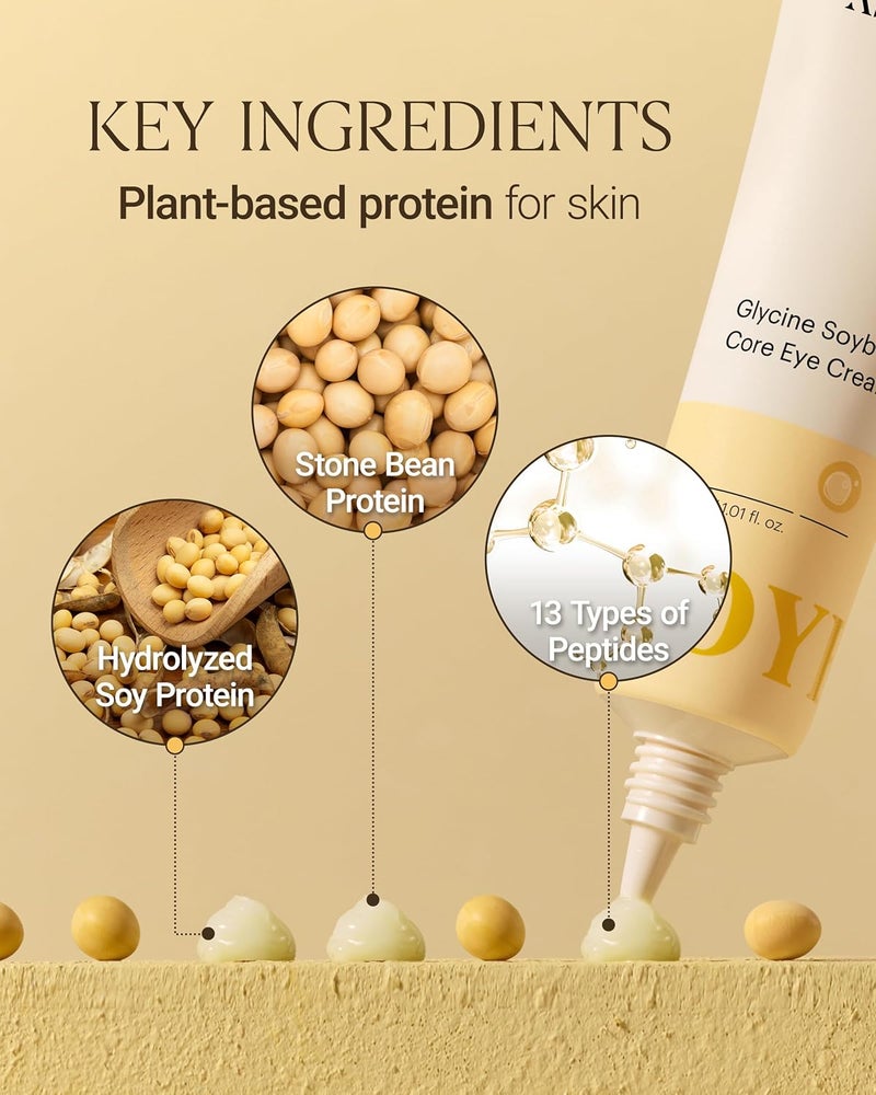 About Me Glycine Soybean Core Eye Cream Korean MultiZone Eye Treatment for All Skin Types Daily Firming Care with Concentrated Soy Protein 13 Peptides Korean Skin Care 051oz 15ml - Image 5