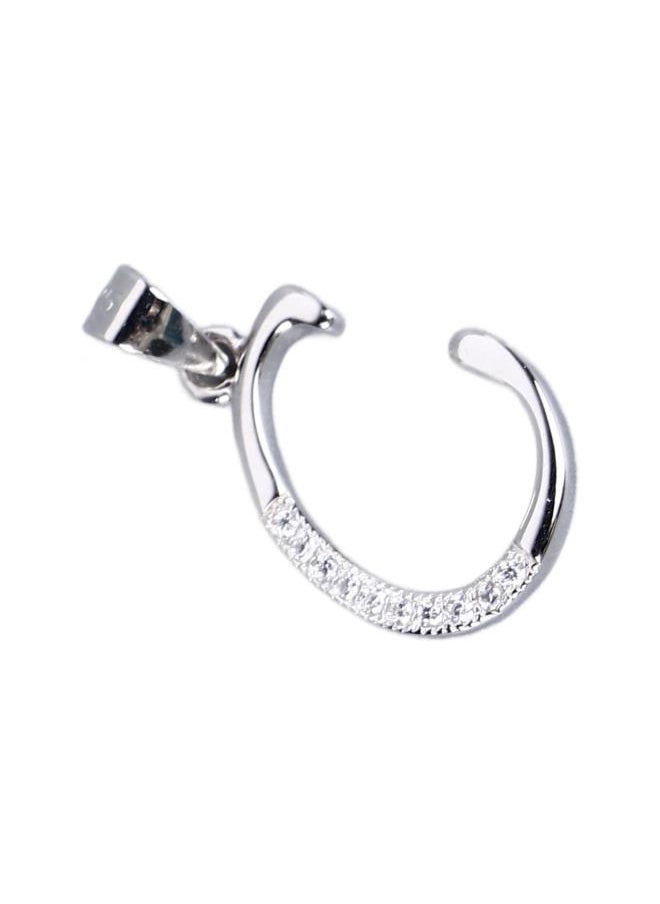 Generic - 925 Sterling Silver C Pendant Dazzling Rhinestones Personalized Initial Jewelry for Necklace Bracelet - Image 1
