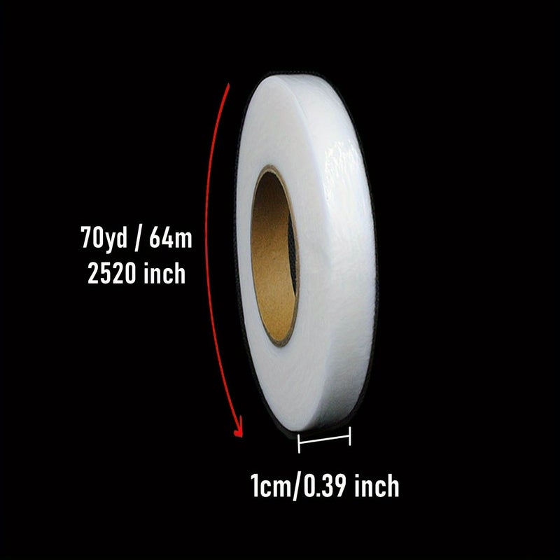 Nonwoven Interlining Tape 2520 Inch 1cm Wide Iron On Hem Adhesive For DIY Sewing Hat Craft Patchwork - Image 3