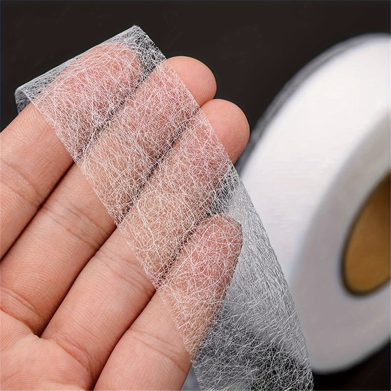 Nonwoven Interlining Tape 2520 Inch 1cm Wide Iron On Hem Adhesive For DIY Sewing Hat Craft Patchwork - Image 2