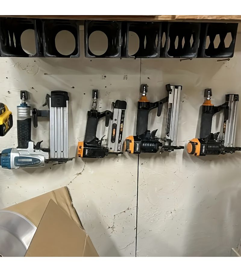 10 15 Pcs Pneumatic Tool Wall Mount Rack Black Simple Practical Design Perfect For Storing Tools Suitable For 1 4 Inch Fittings Multifunctional Hooks - Image 5