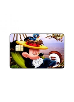 PRINTED BANK CARD STICKER Cute Anime Girl With Black Hair