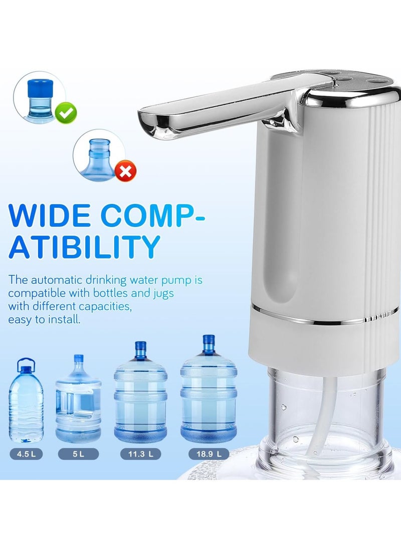 Water Bottle Pump – Electric Water Dispenser Drinking Water Pump Foldable Spout USB Charging Portable Automatic Water Dispenser for Home Office Camping - Image 5