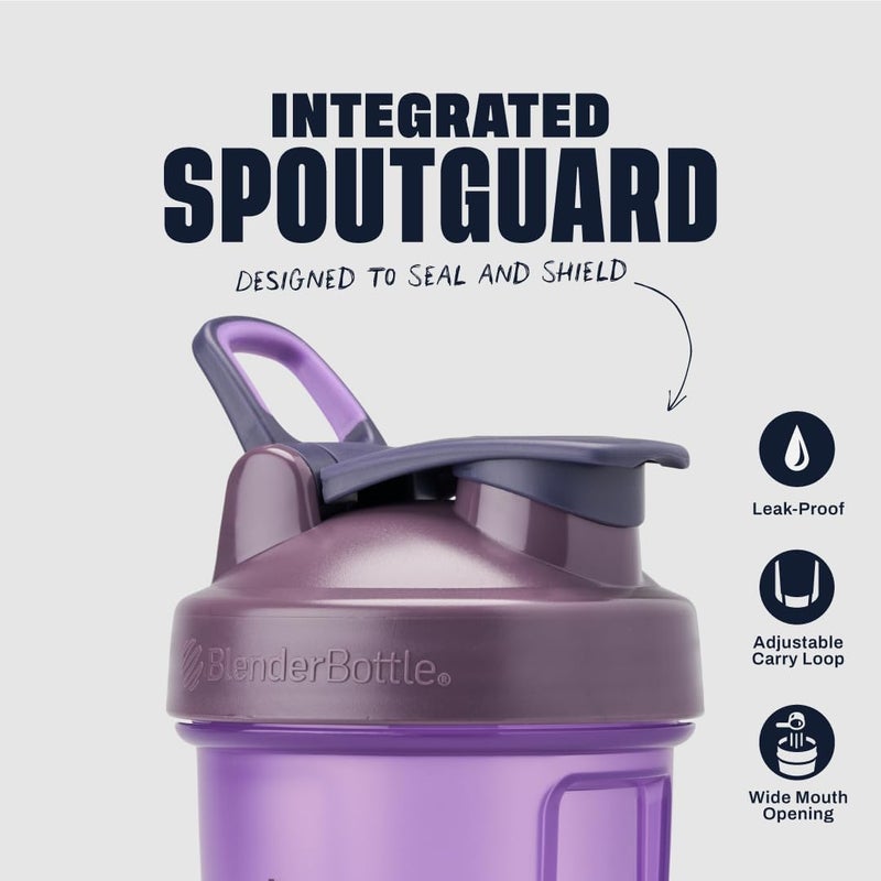 BlenderBottle Blender Bottle Classic V2 Shaker Perfect for Protein Shakes and Pre Workout, 20oz, Full Color Purple - Image 2