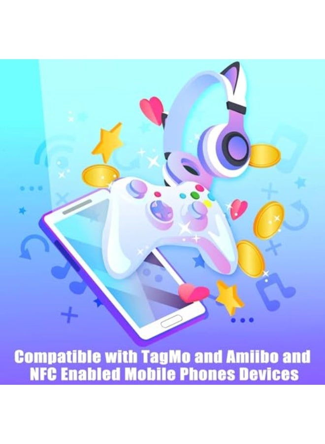 كيلا ملصقات NFC لاصقة، شريحة NFC قابلة لإعادة الكتابة، Ntag 215، ملصقات NFC بسعة 504 بايت، متوافقة مع TagMo وAmiibo وأجهزة الهواتف المحمولة التي تدعم تقنية NFC (60) - Image 5