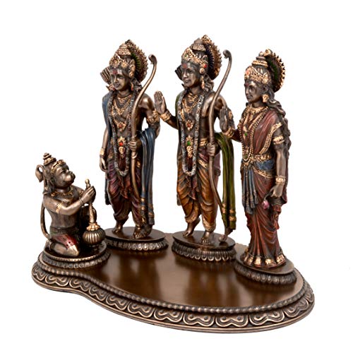 Idol Collections Ram Darbar Set on Bonded Bronze Statue Base Height 8 Inches - Image 2