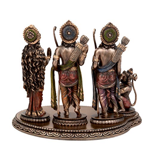 Idol Collections Ram Darbar Set on Bonded Bronze Statue Base Height 8 Inches - Image 3