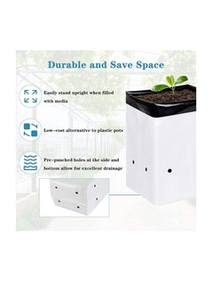 Excefore Film Grow Bag, 1 Gallon Plastic Grow Bags, Black and White Plant Nursery Bags, Seeding Bags for Vegetable Flower Plant, Suitable for Potting Seedlings, and Rooting  - Image 4