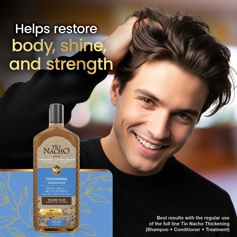 Tio Nacho Thickening Conditioner with Royal Jelly and Natural Extracts â€“ Hair Loss Conditioner for Men and Women â€“ Volumizing Formula for Fine, Thinning Hair, Paraben & Sulfate Free, 14 Fl Oz (3 Pack) - Image 3
