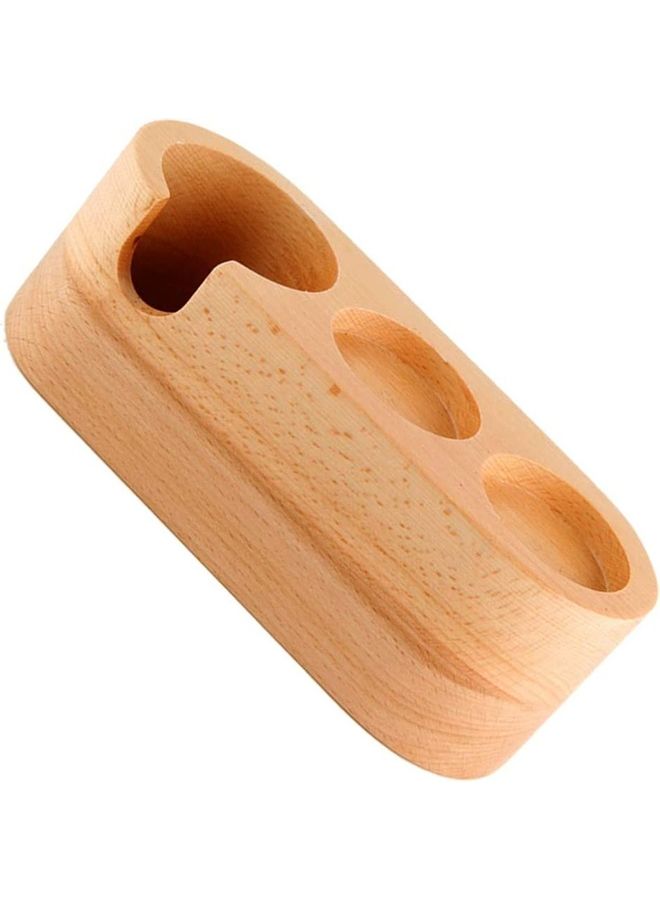 NIBEMINENT Coffee Tamper Base Stand Brown - Image 1