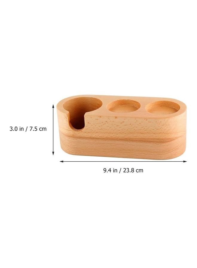 NIBEMINENT Coffee Tamper Base Stand Brown - Image 3