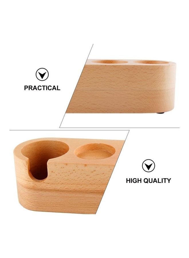 NIBEMINENT Coffee Tamper Base Stand Brown - Image 2