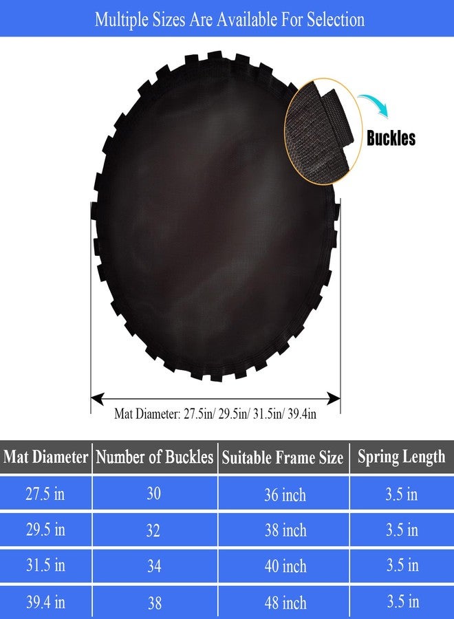 XATAMIO Trampoline Mat, 29.5" Diameter Mat with 32 Buckles and Spring Tool, Fits 38inch Trampoline Frame,for Fitness Trampoline Jumping Mat (Not Include Springs and Metal Rings) - Image 3
