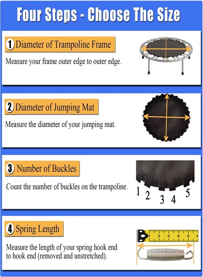 XATAMIO Trampoline Mat, 29.5" Diameter Mat with 32 Buckles and Spring Tool, Fits 38inch Trampoline Frame,for Fitness Trampoline Jumping Mat (Not Include Springs and Metal Rings) - Image 5