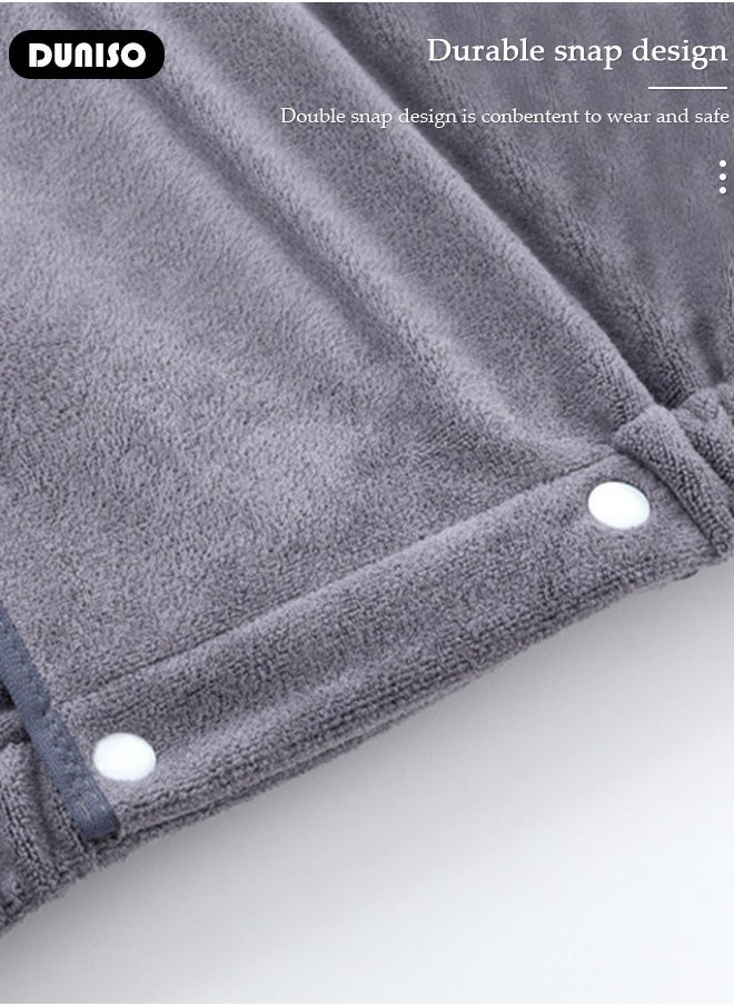 DUNISO - Women's Bath Wrap Towel Spa Robe Adjustable Sauna Towels Wearable Body Wrap Towel Water Absorbent Quick-Drying Microfiber Shower Bath Towel - Image 1