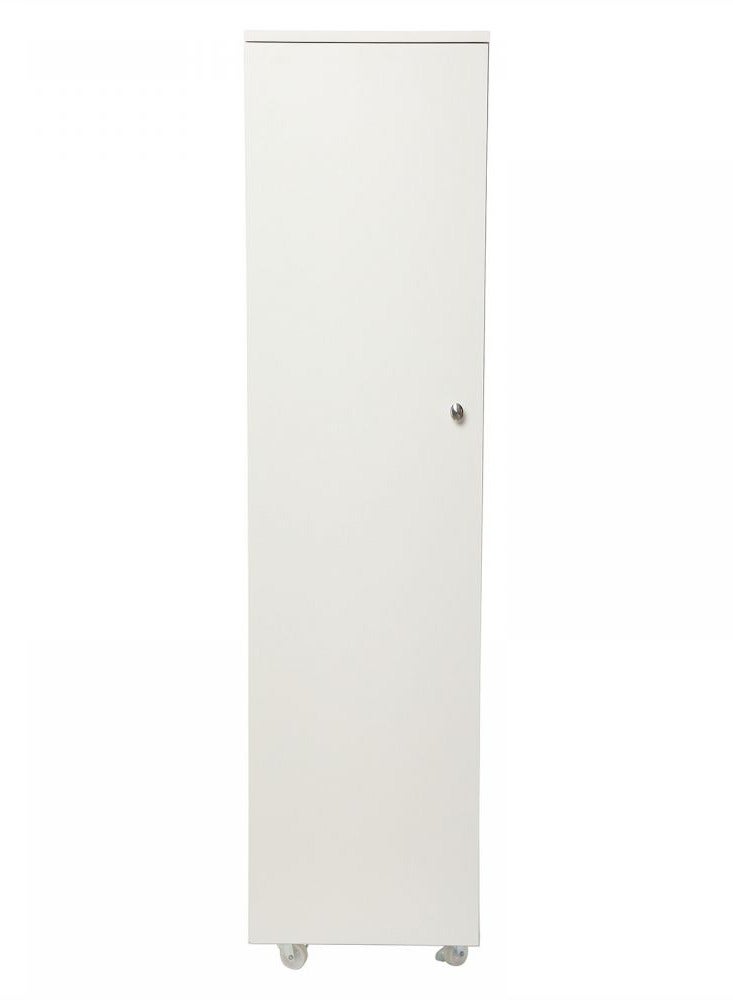 اي اف تي خزانة MDF بيضاء متعددة الأغراض بتصميم عصري مع باب لتخزين المماسح وصناديق القمامة والمستلزمات المنزلية بكفاءة. تم تصميم هذه الخزانة الأنيقة والعملية لتلبية جميع احتياجات التخزين الخاصة بك مع تحسين مساحة المعيشة الخاصة بك. مع لمسة نهائية بيضاء أنيقة من MDF، فإنها تمتزج بسلاسة مع أي ديكور، مما يجعلها مثالية للاستخدام في المطابخ وغرف الغسيل. (أبيض) أرفان - Image 4