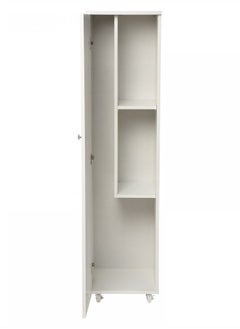 AFT Modern Design Multipurpose White MDF Cabinet with Door for Efficient Storage of Mops, Dustbins, and Household Essentials. This stylish and functional cabinet is designed to meet all your storage needs while enhancing your living space. With a sleek white MDF finish, it seamlessly blends into any decor, making it perfect for use in kitchens and laundry rooms. (White) Arfan  - Image 3