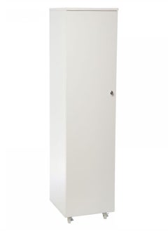 AFT Modern Design Multipurpose White MDF Cabinet with Door for Efficient Storage of Mops, Dustbins, and Household Essentials. This stylish and functional cabinet is designed to meet all your storage needs while enhancing your living space. With a sleek white MDF finish, it seamlessly blends into any decor, making it perfect for use in kitchens and laundry rooms. (White) Arfan  - Image 4