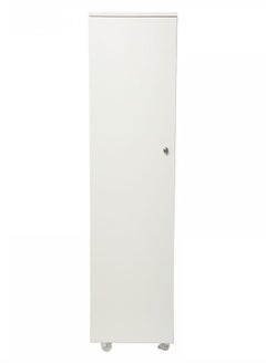 AFT Modern Design Multipurpose White MDF Cabinet with Door for Efficient Storage of Mops, Dustbins, and Household Essentials. This stylish and functional cabinet is designed to meet all your storage needs while enhancing your living space. With a sleek white MDF finish, it seamlessly blends into any decor, making it perfect for use in kitchens and laundry rooms. (White) Arfan  - Image 2