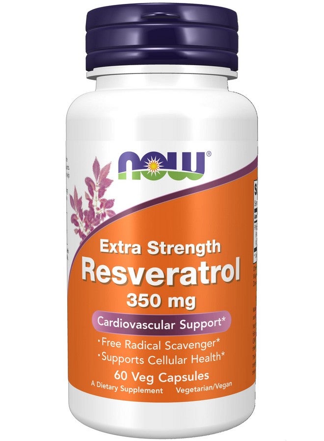 now Supplements Extra Strength Resveratrol 350Mg Natural Trans Resveratrol From 700 Mg Japanese Knotweed Extract 60 Veg Capsule - Image 1