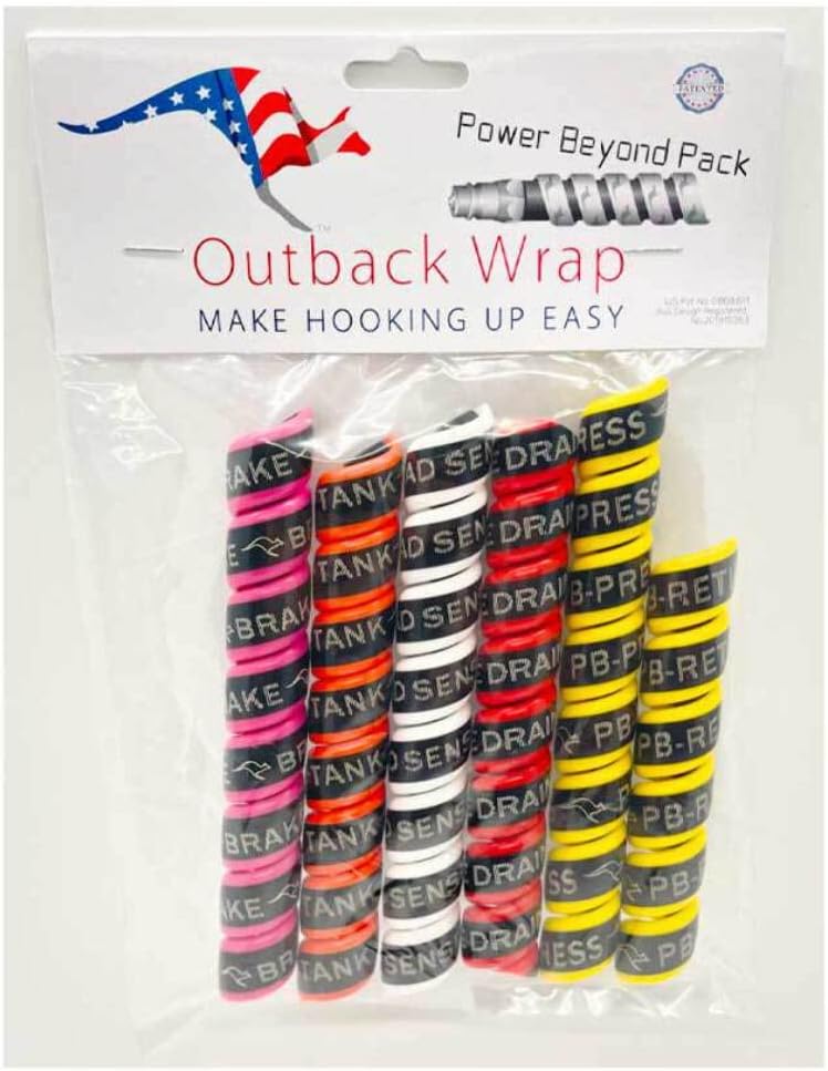 Outback Wrap Store - Hose Markers Hydraulic Hose Management Protector and Tagging Wraps for Farming and Agriculture Equipment, Tractors, Harvesters, Planters, and Sprayers, Power Beyond Pack 18mm - Image 5