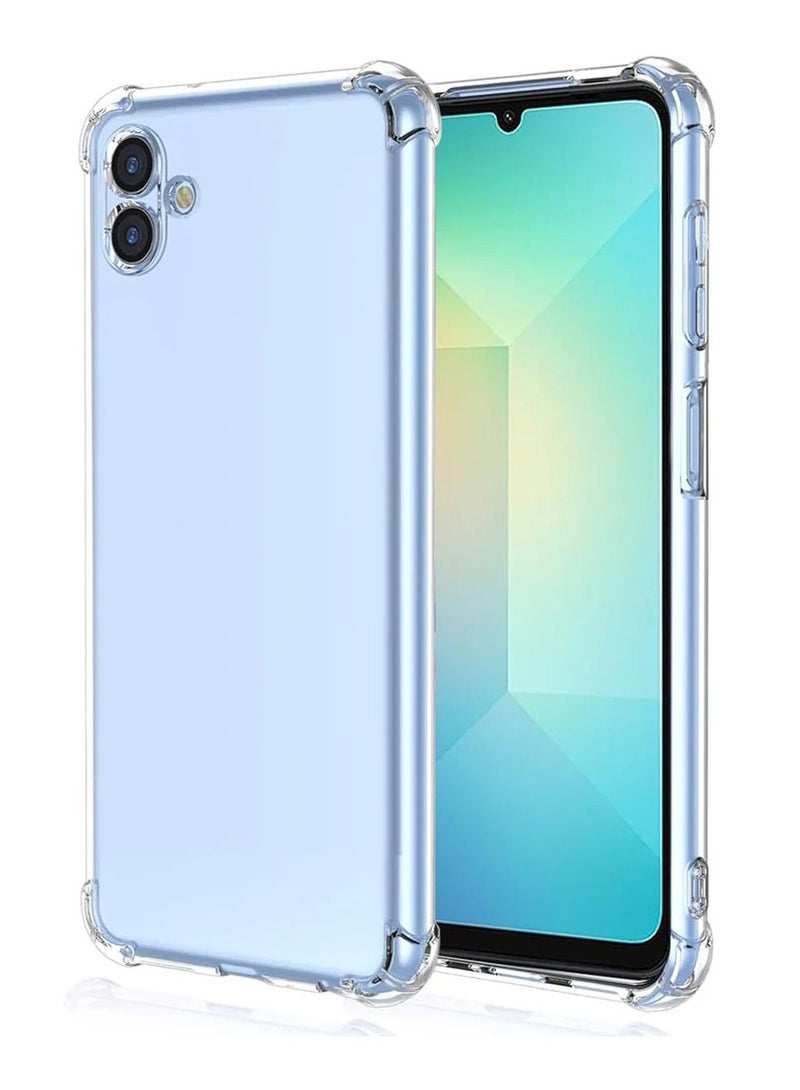 Case Compatible with (Samsung Galaxy A06) Cover Silicone Transparent TPU Gorilla Anti-shock Protector Camera Shockproof Corners - Clear - Image 1
