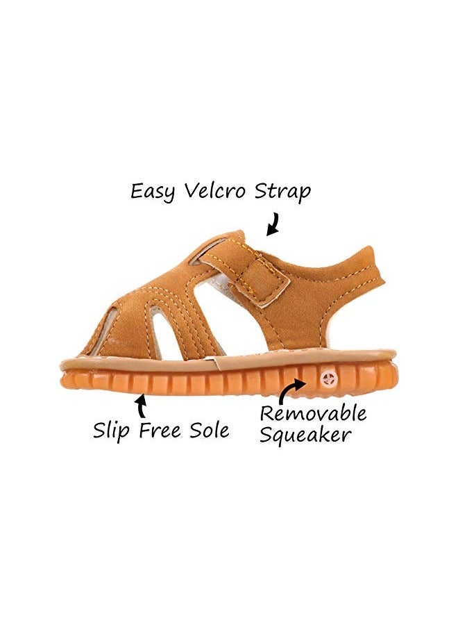 Boys Girls Summer Squeaky Sandals Closed-Toe Anti-Slip Premium Rubber Sole Toddler First Walkers Shoes - Image 2