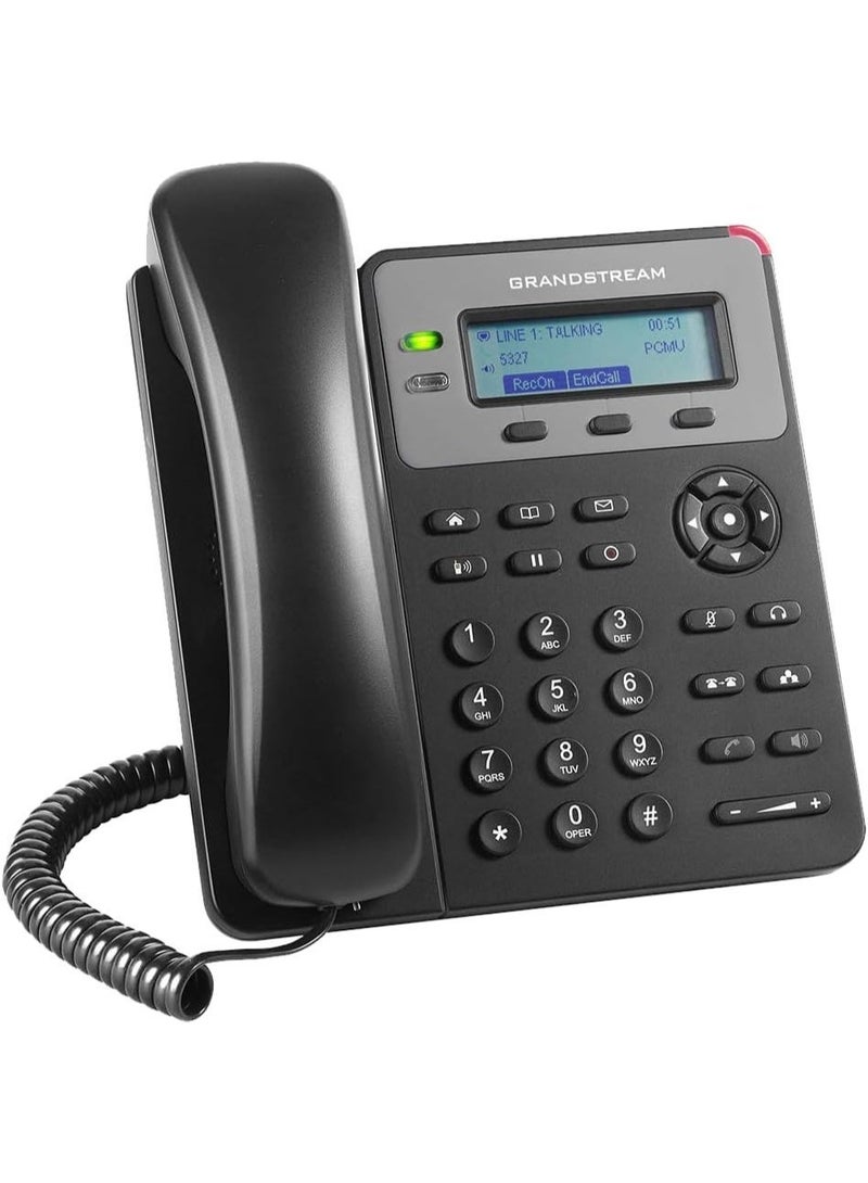 جراند ستريم هاتف جراندستريم GXP1610 IP أساسي مع مفتاحي خط وشاشة LCD بدقة 132×48 وصوت HD ومكالمات جماعية 3 أطراف ومنفذي 10/100 Mbps، أسود - Image 2