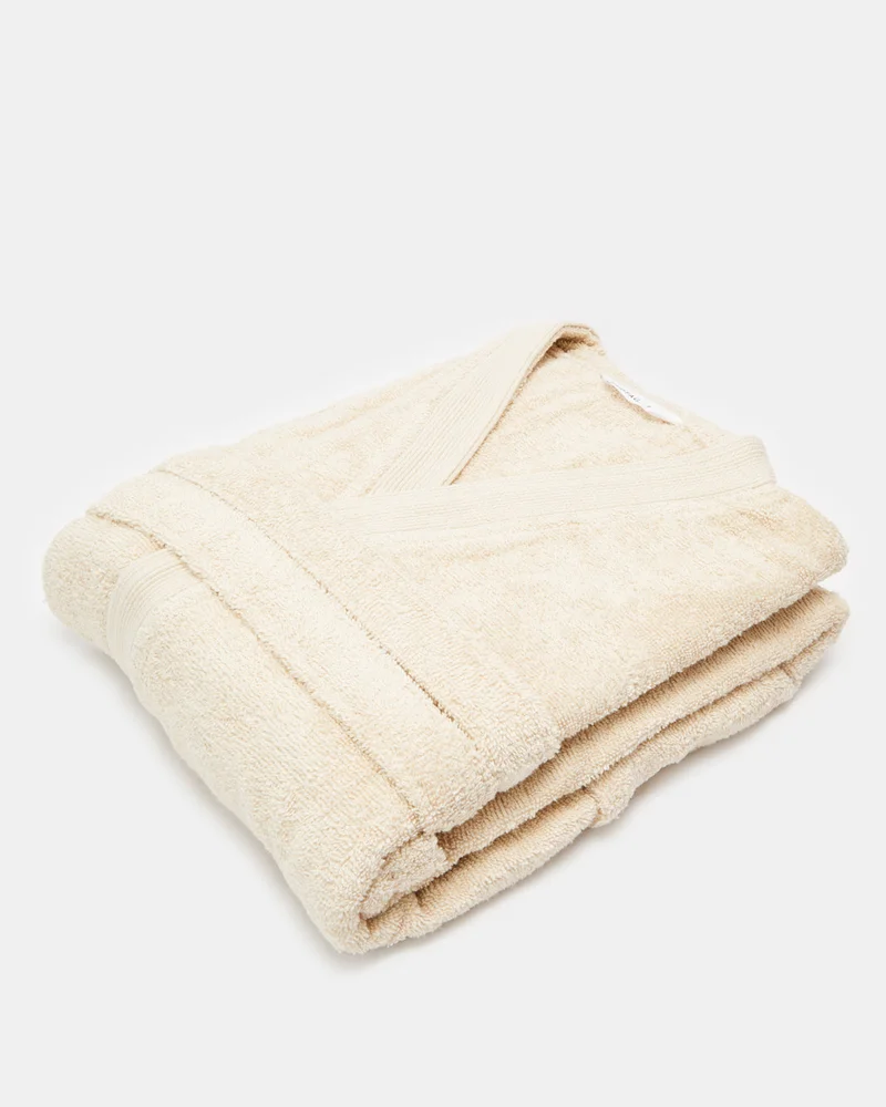 ردتاغ روب حمام كيمونو باللون البيج مقاس (لارج)