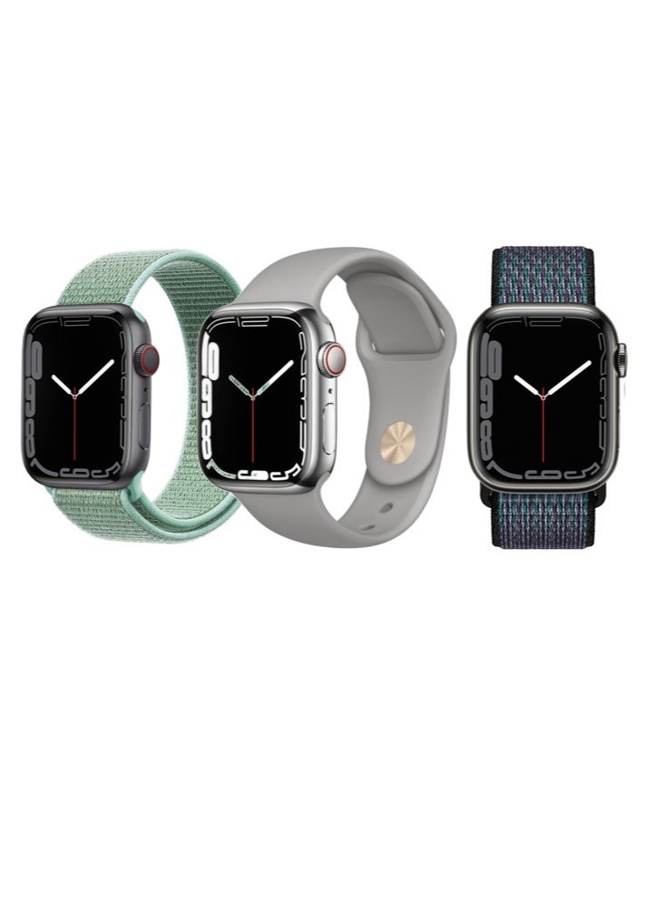 بيرفيي 3 قطع لتبديل سوار الساعة لساعة Apple Watch بأحجام 41/40/38 ملم من السلسلة 8/7/6/5/4/SE.  - Image 1