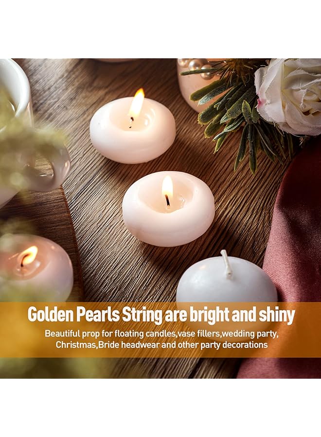 erorex 12 Pieces 1.65 Inch Floating Candles For Wedding Centerpiece Small Unscented Floating Candles Round Tea Lights Candles Metallic Smooth Wax Floating Disc Candles For Dinner Home Decor White - Image 5