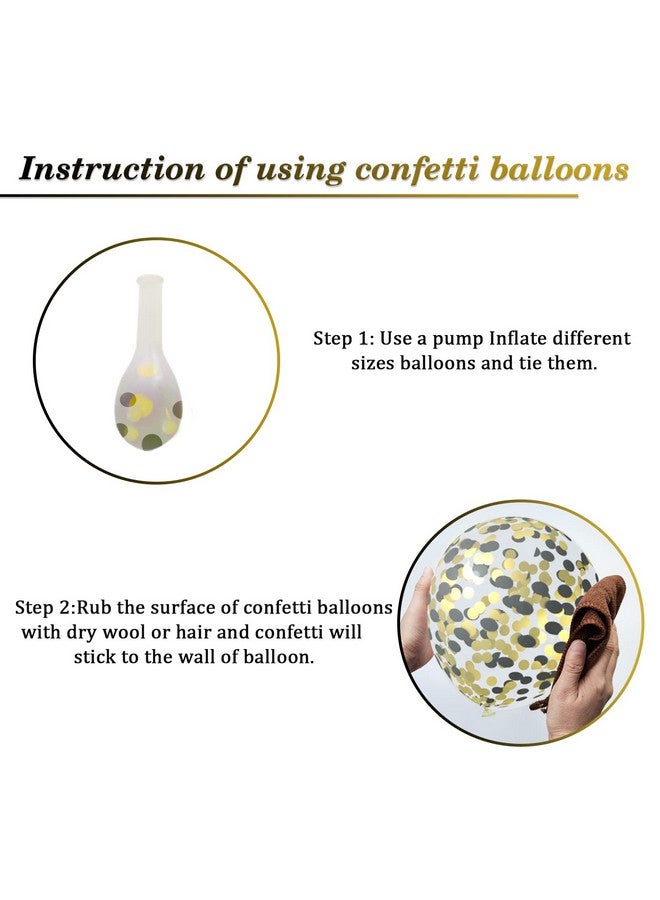 Janinus طقم قوس البالونات الأسود والذهبي بالونات معدنية ذهبية فضية سوداء 5/12/18 بوصة طقم قوس بالونات التخرج لحفلة عيد الميلاد زينة التخرج 2025 - Image 4