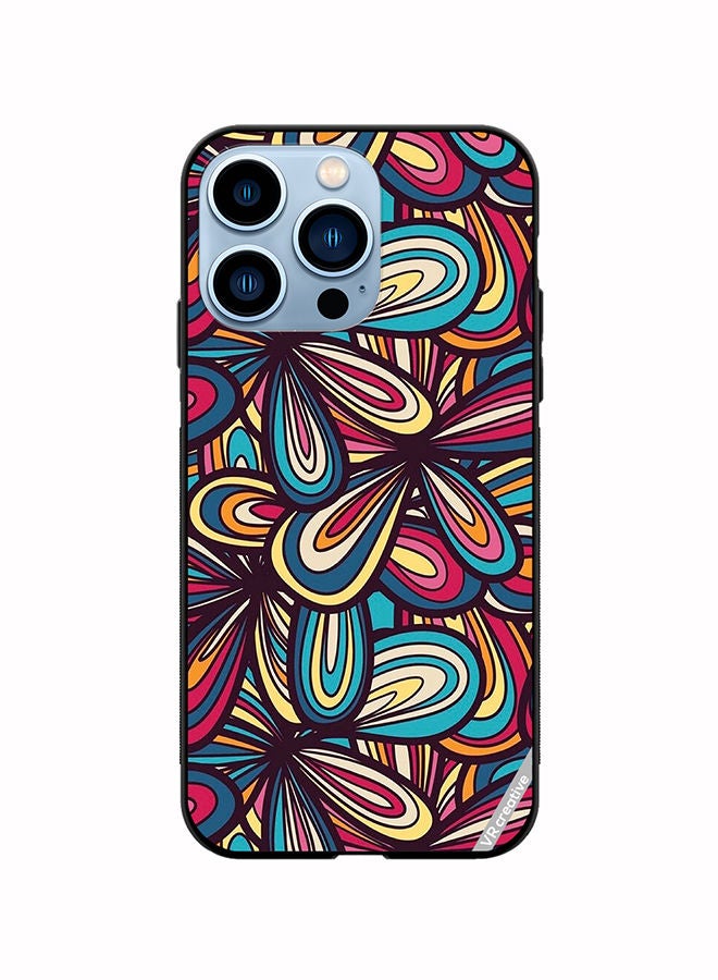 Protective Case Cover For Apple iPhone 14 Pro Max Flower Abstract Design Multicolour