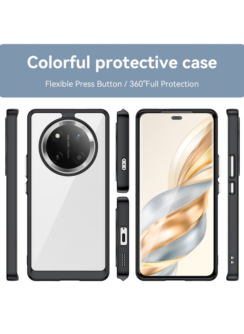 URBBKING Non Yellowing Drop Protection Thin Flexible Silicone TPU Shockproof Protective Slim Fit Phone Cover For Honor X9c 5G Black  - Image 2