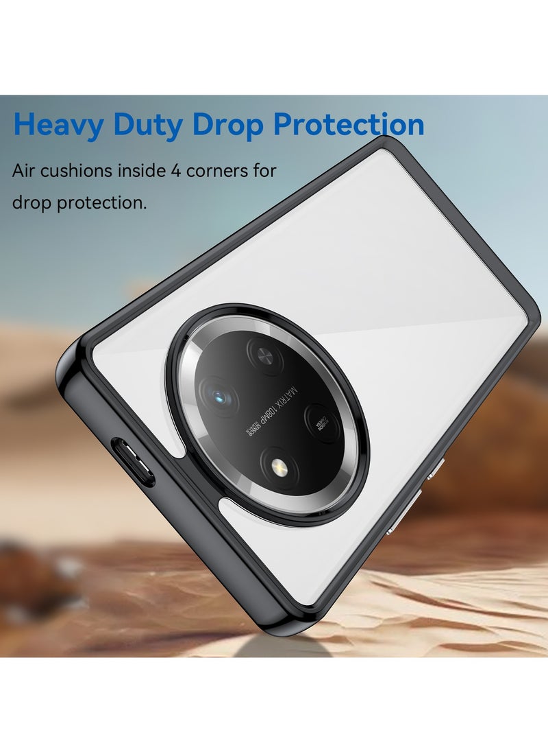 URBBKING Non Yellowing Drop Protection Thin Flexible Silicone TPU Shockproof Protective Slim Fit Phone Cover For Honor X9c 5G Black  - Image 3