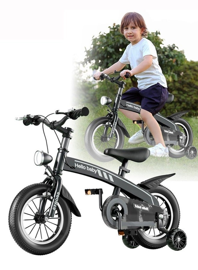 Beauenty Kids Bike, Toddler Balance Bike with 16-inch Wheels, Training Bicycles, Kids' Road Bicycles with Training Wheels, Hand Brake,  for Ages 4 to 10 Years Boys and Girls - Image 1