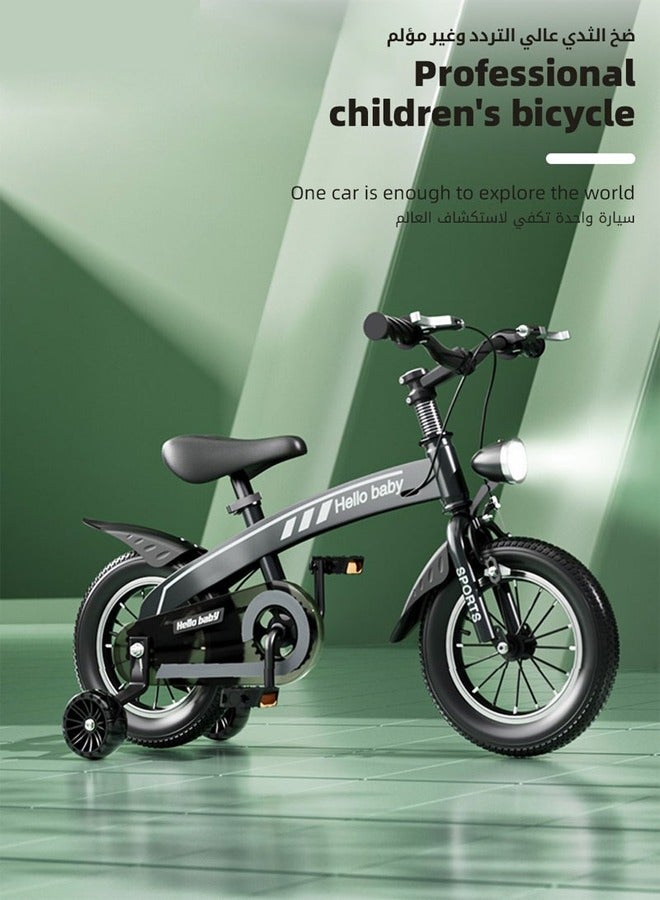 Beauenty Kids Bike, Toddler Balance Bike with 16-inch Wheels, Training Bicycles, Kids' Road Bicycles with Training Wheels, Hand Brake,  for Ages 4 to 10 Years Boys and Girls - Image 2